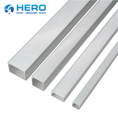Širok U{0}}aluminijast anodiziran profil za LED trakove